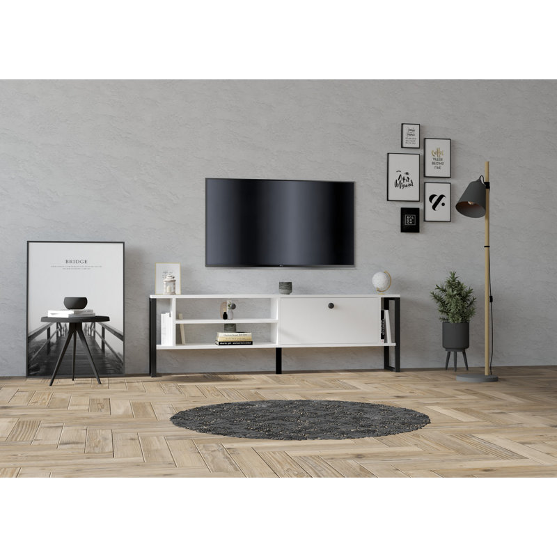Puqa Design TV Stand for TVs up to 70", White