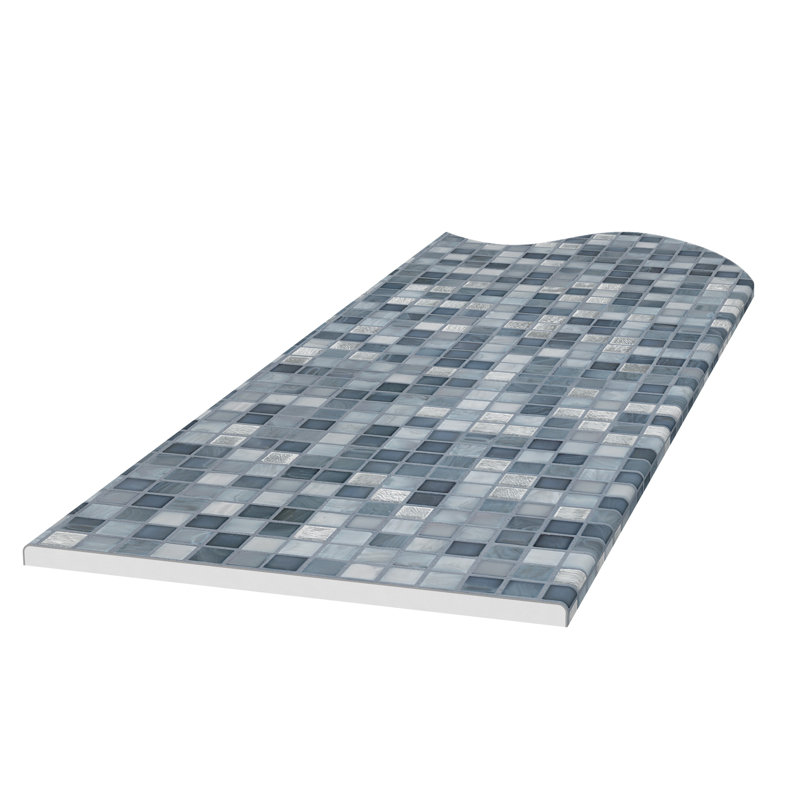White Composite Mosaic Wall Accent Trim Kit