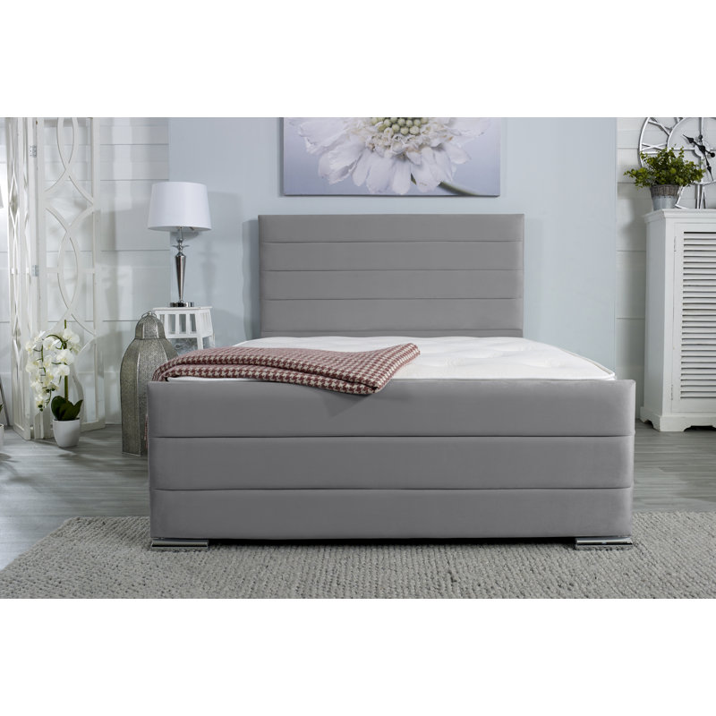 Aderholt Upholstered Bed Frame, Small Double (4'), Charcoal