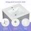 Meuble-lavabo de 20 po avec lavabo, armoire de salle de bain avec porte à fermeture douce, support de rangement et tablette réglable-108804105