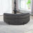 Upholstered Barrel Chair With Ottoman-108805426