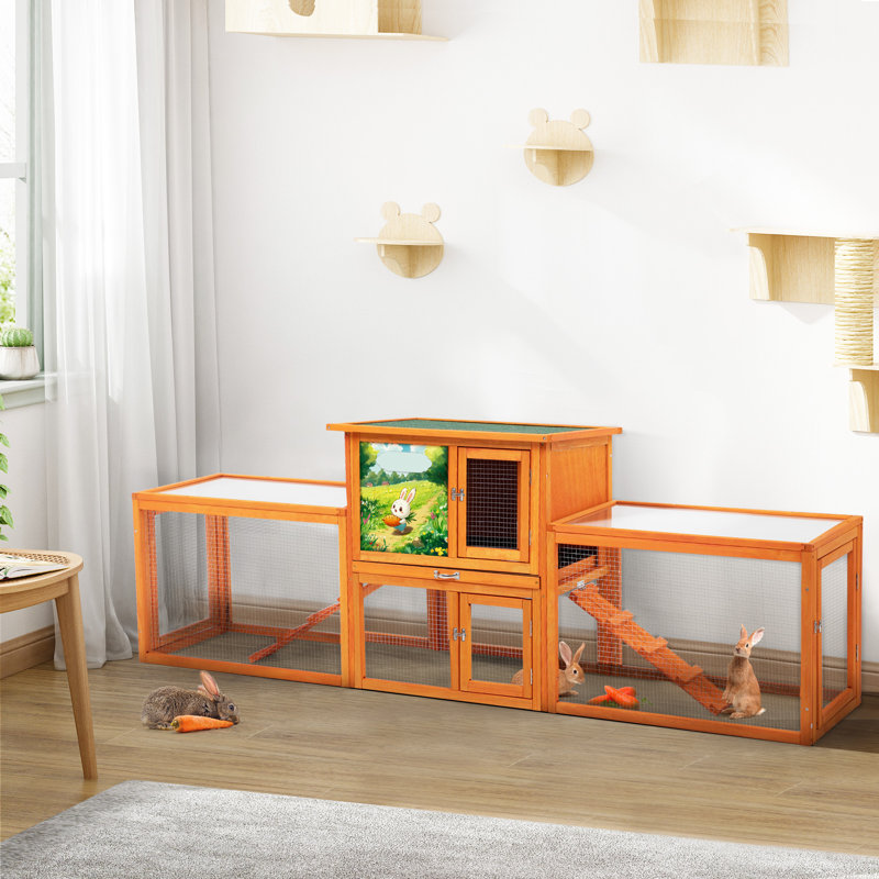 Cage à lapins Edona , Orange