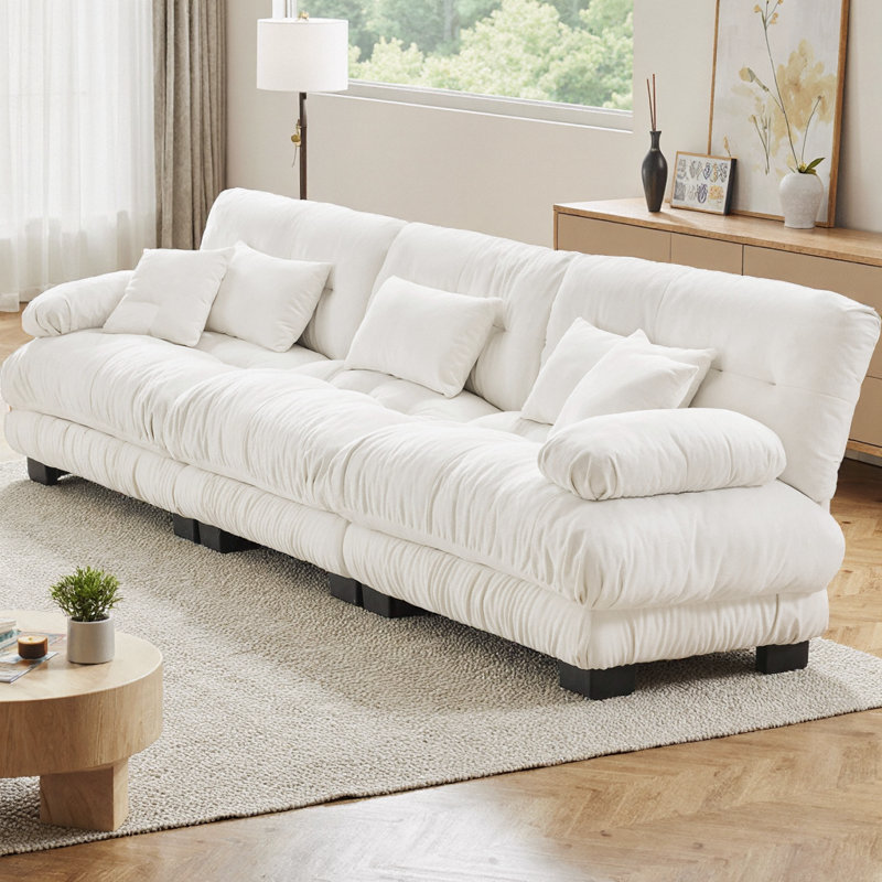 Canapé modulaire à 3 places Nimbus, H 35,4 po x l 133,8 po x P 36 po, 3, Blanc
