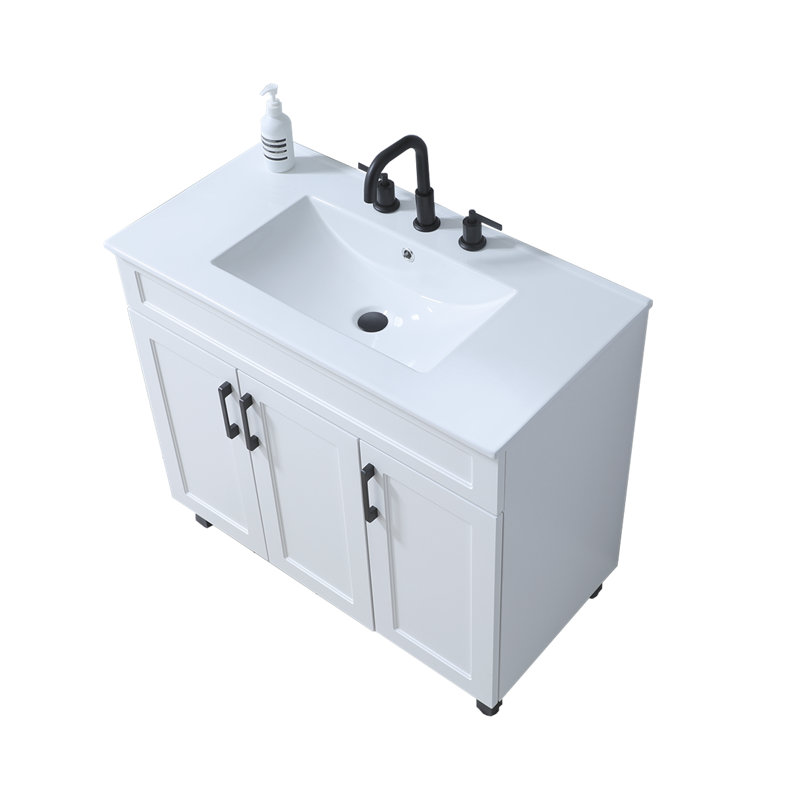 Ensemble de meuble-lavabo simple blanc 36 po