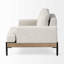  Fauteuil en tissu crème et noir-401430762