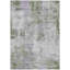 Tapis extérieur lavable abstrait vert olive et gris 3 pi x 5 pi
