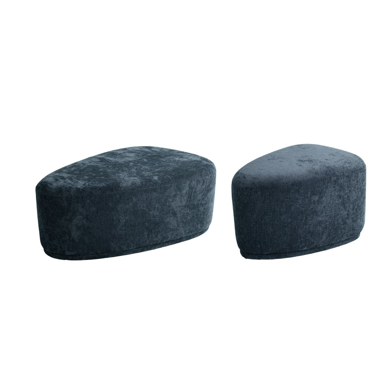 Upholstered Ottoman, Navy
