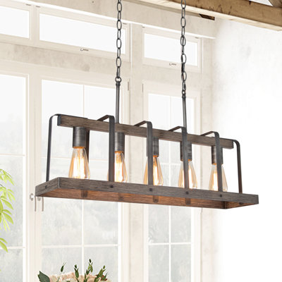 Luminaire suspendu linéaire à 5 lumières Burkhead
