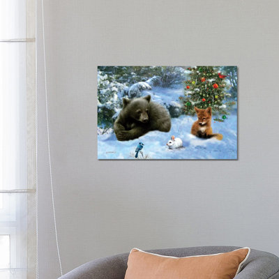Woodland Playmates - Wrapped Canvas Print