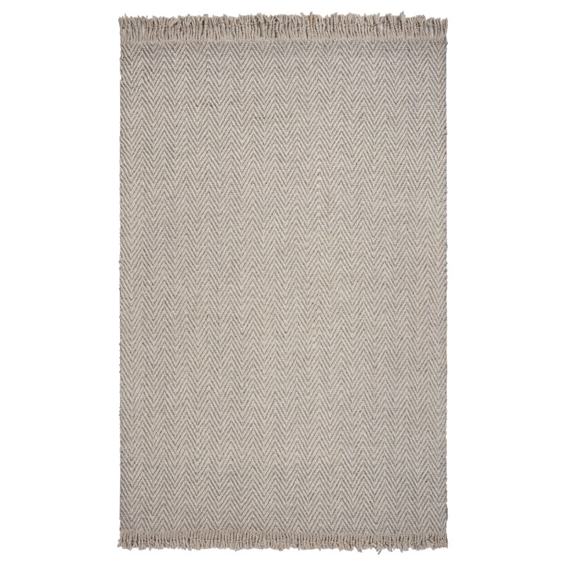 Tapis à chevrons en laine tissé à la main Hogan, Rectangle 3 pi 3 po x 5 pi 3 po