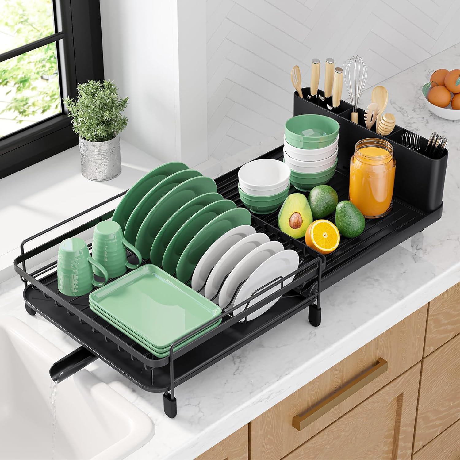 MAKBEZ Multifunctional Dish Rack For Kitchen Counter | Wayfair