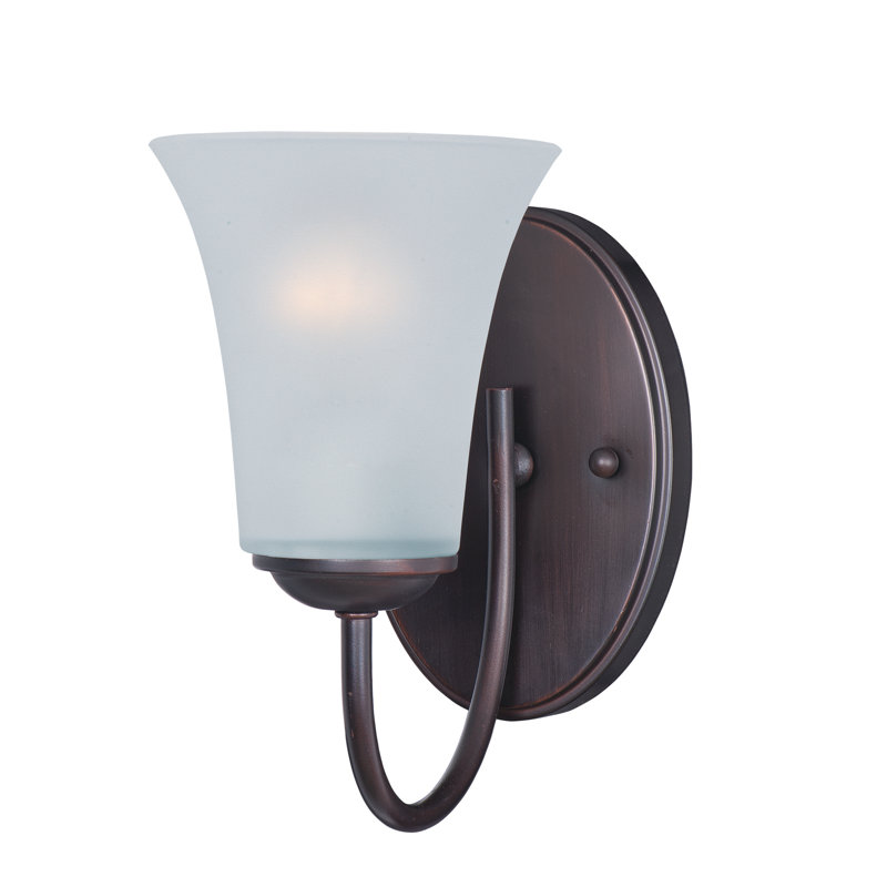Applique murale pour salle de bain 1 lumière Ashunta, Bronze huilé