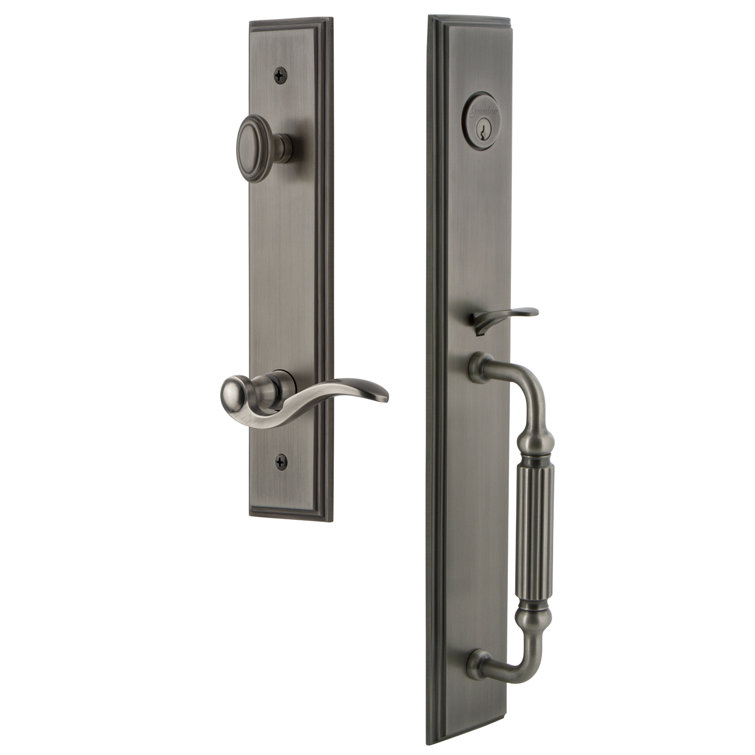Carré One-Piece Complete Inactive Dummy Handleset with F Grip and Bellagio Lever