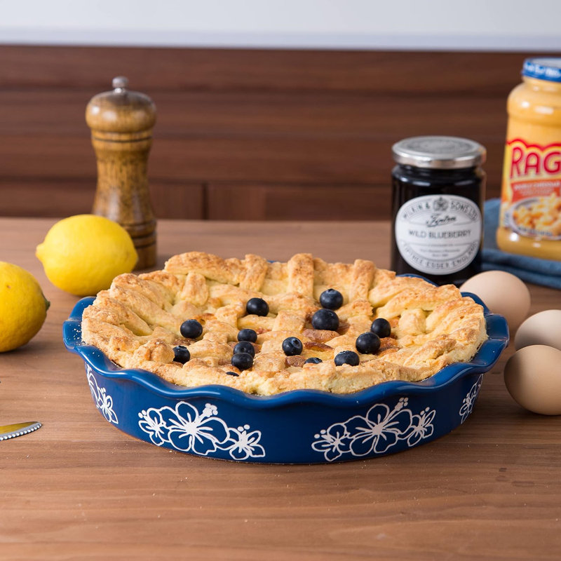 Plat à tarte en porcelaine de 9 pouces de profondeur