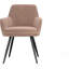 Chaise d'appoint rembourrée brune Mid-Century avec dossier capitonné, ensemble de 2-1202387330