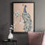 Paon en or III, reproduction d'art encadrée-896982198-896982196