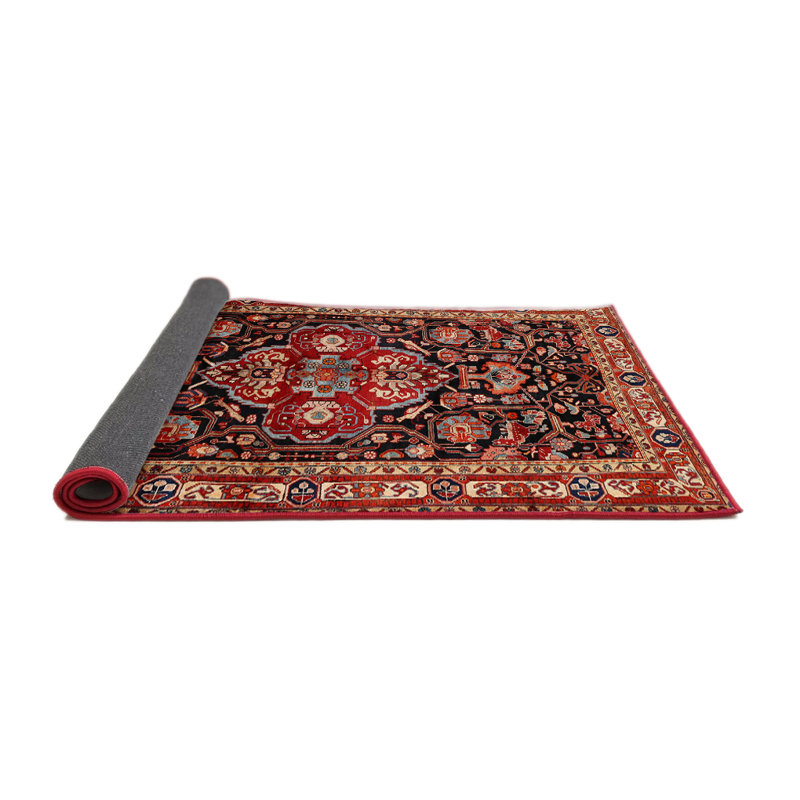 Tapis orange Southwestern, Rond 7 pi