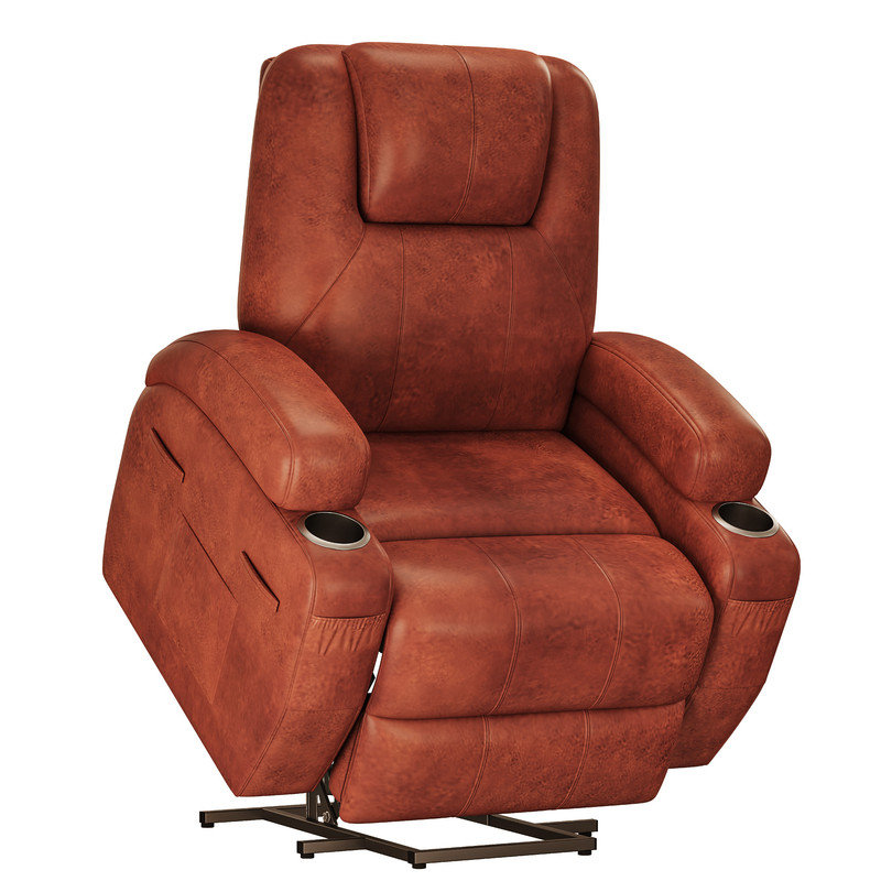 Yanel Power Lift Massage Zero Gravity Recliner , Brown