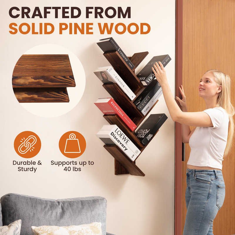 Tree Bookshelf 7-Tier, Brown