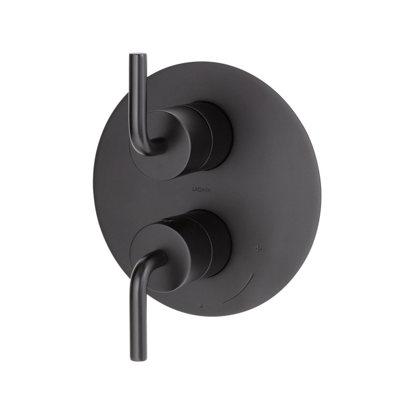 Cigno Progressive Pressure Balancing Mixer With Volume Control, Matte Black