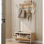 Hillhouse Hall Tree 33.4'' Wide with Bench and Shoe Storage-378849016