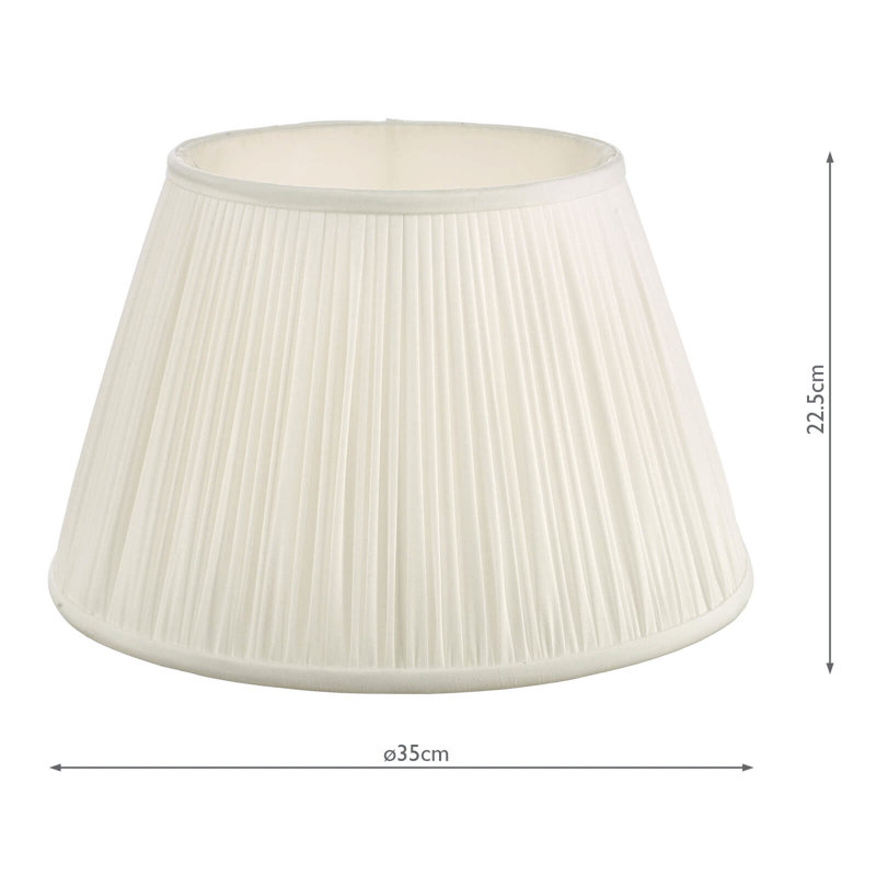 Faux Silk Empire in Ivory, 23 H x 35 W x 35 D cm
