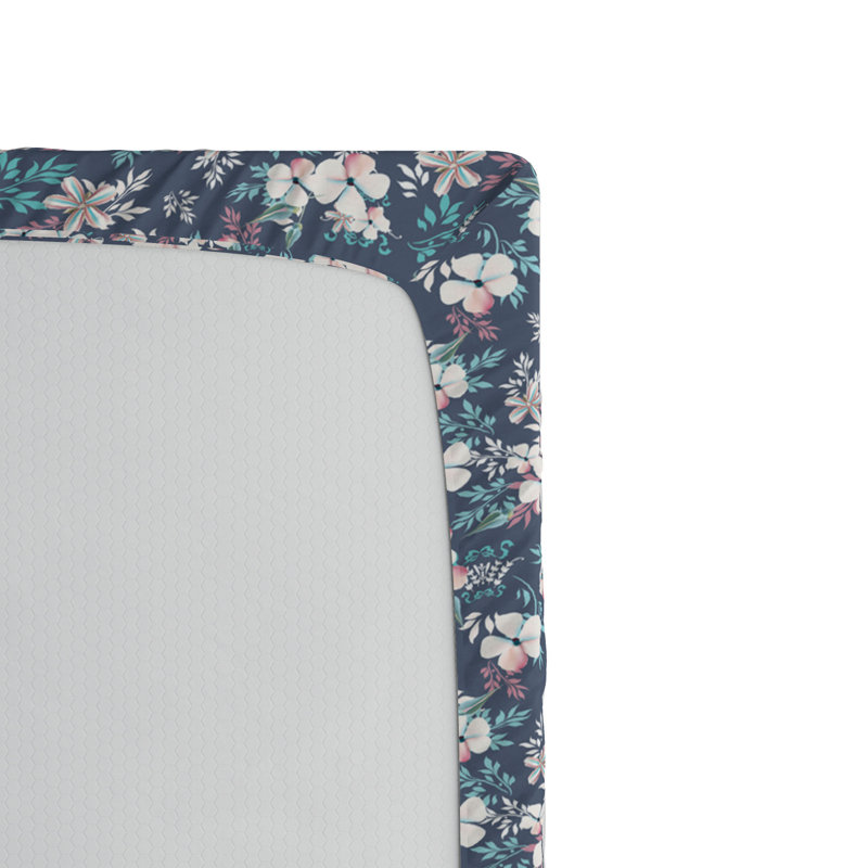 Microfiber Floral Fitted Sheet, Full Fitted Sheet