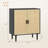 Boho Sideboard, 31.5" Buffet Cabinet With 2 Decorative Rattan Doors And Solid Wood Legs, Coffee Bar Cabinet With Shelves For Living Room, Hallway-592533972