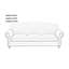 Canapé en tissu simple de style champêtre