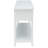 Rectangular Console In White With 2 And Shelf Storage Table Open