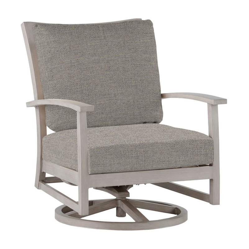 Charleston Patio Lounge Chair with Cushions, Oyster, Rollo Lace, Welt + Standard Fill