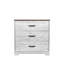 Table de chevet 3 tiroirs Shayleigh en gris antique
