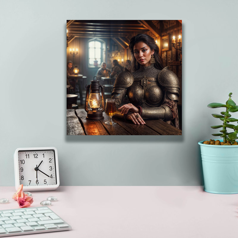  «One Dring In A Tavern» par Rey Klimt, art mural sur toile, 12 po x 12 po