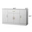 Buffet avec rangement, grande armoire de rangement pour la cuisine avec 1 tiroir et 4 portes, café moderne pour la salle à manger, blanc
