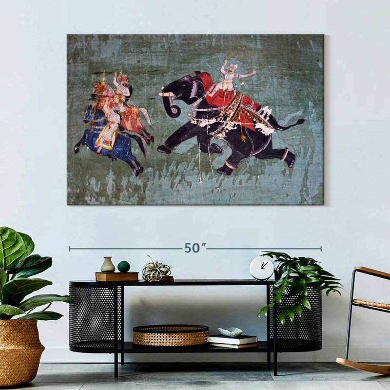 Brampt Elephant Warrior, 34" H x 51" W