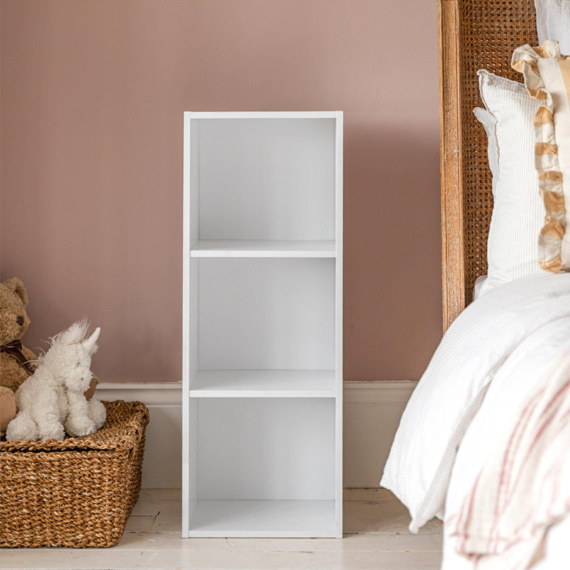 Northville 30cm W Cube Bookcase, (3 Shelves) 31.4"H x 11.811"W x 9.25"D.