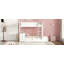 Lit superposé simple au-dessus de simple avec lit gigogne simple, rangement et bureau