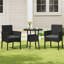 Outdoor Rattan Chairs and Side Table-1854214462