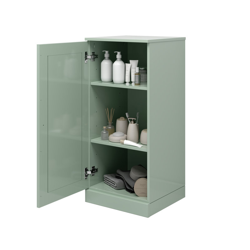 Armoire de rangement de salle de bain 100% bois massif Palace Imports, porte à panneau surélevé, tablettes réglables, 16,5 po de largeur, 35,75 po de hauteur