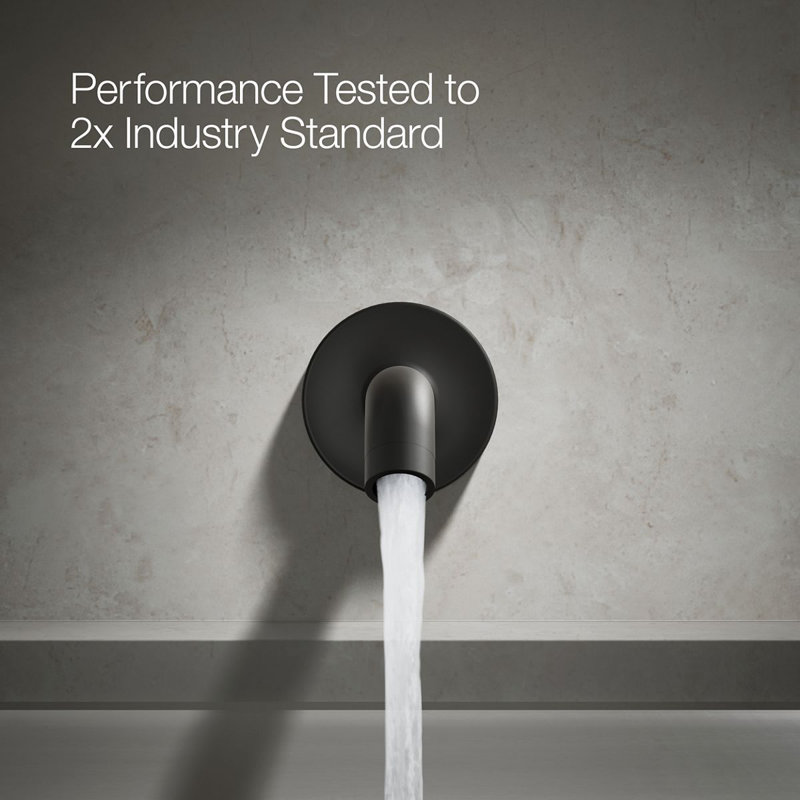 Purist® Wall-Mount Non-Diverter Bath Spout, 35-Degrees, Matte Black