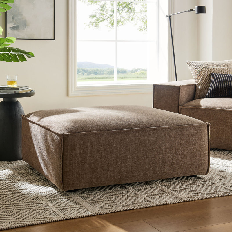 Repose-pieds modulaire en tissu Restoka Performance, Moka