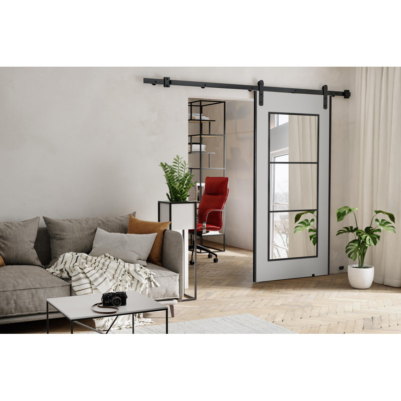 Ketterer Barn Door, 106cm x 205cm, White, 1