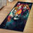 Floral Pattern Vibrant Color Non Woven Thin Type Printed Rug Ideal for Living Room or Bedroom Floor Décor-127456508