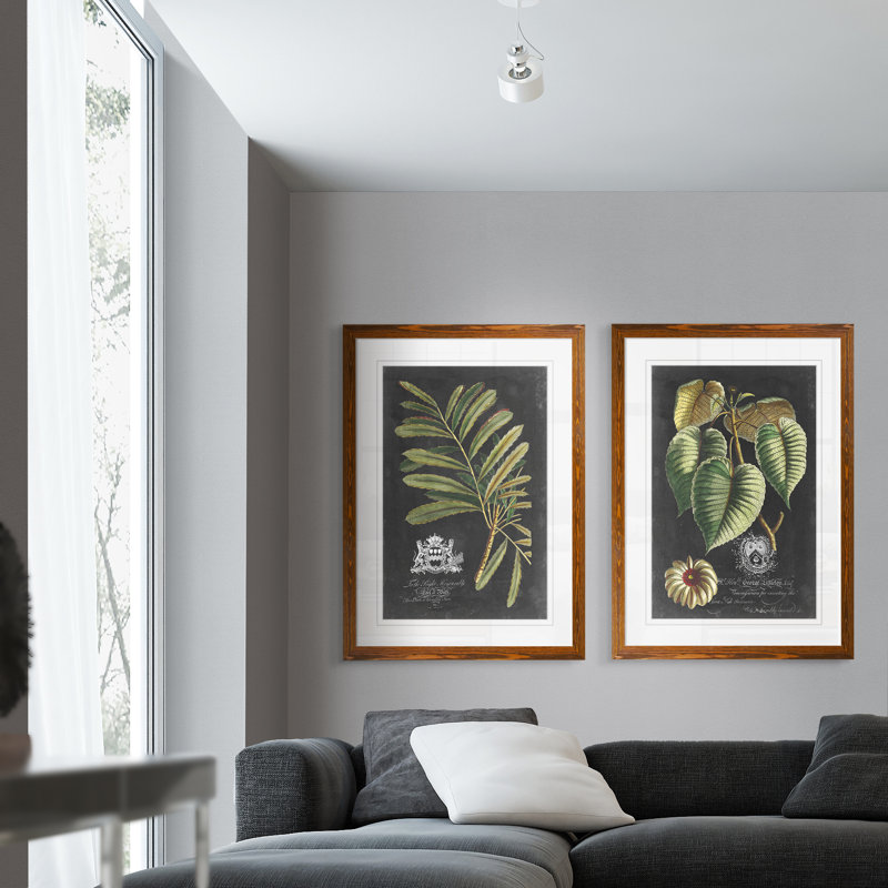 «Royal Foliage I» par Vincent Van Gogh, ensemble de 2 reproductions d'art encadrées, H 24 po x l 18 po x P 1,25 po, Blanc
