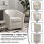 Fauteuil demi-tonneau pivotant rembourré Aunna-1845852541