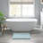Reversible 17X24" 100% Cotton 3000 Gsm Blue Bath Rug - , Non Slip, Machine Washable, Medium Pile 0.5", Long Lasting Use Term Care-21923139-21923141