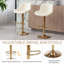 Ensemble de tabourets de bar, tabourets de bar pivotants à hauteur réglable avec dossier, chaise de bar rembourrée en velours avec repose-pieds, tabouret d'îlot de cuisine sans accoudoirs pour îlot de cuisine, pub, café-2077258658-2077258669
