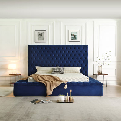 Avalon Velvet Platform Bed