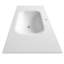 Lavabo de salle de bain en résine de pierre à surface solide - blanc mat, profondeur de 40,53 po, compatibilité universelle, grattage, meuble-lavabo à rebords sans soudure de 21,86 po de largeur, fonctionnalité équilibrée, fixation murale ou