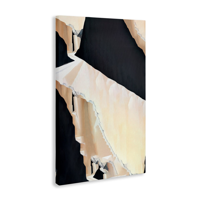 Toile de paysage de désert moderne bloquée, design par Gina Kelly, H 24 po x l 16 po